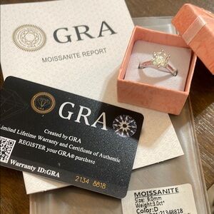 Silver Moissanite Ring